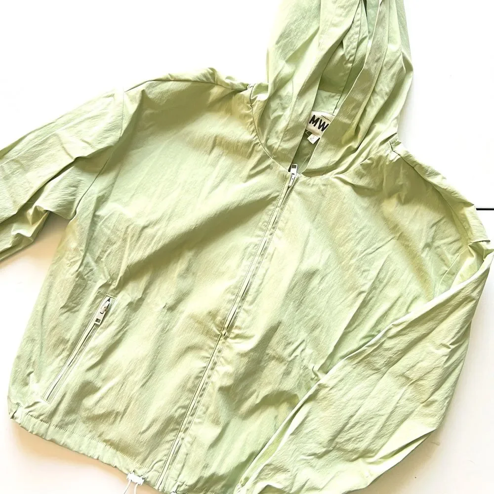 Madewell Light Green Hiking Hoodie Cropped Jacket Size Small - Picture 1 of 10